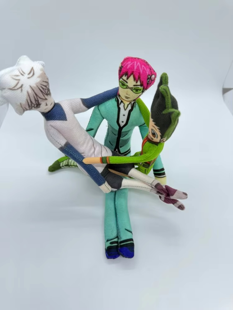 Anime Cosplay Prop - アニメ『災難多きサキくん』サキくんのコスプレ人形、可動式、部屋の装飾に、抽象的な漫画風のフィギュア人形、ギフト。