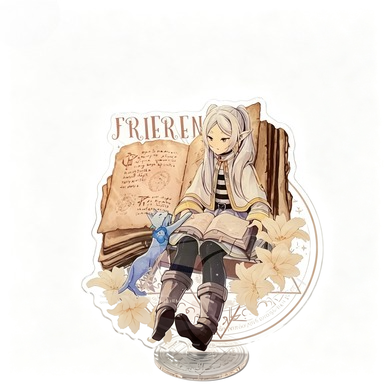 Frieren Cosplay Prop - フリーレン：ビヨンド・ジャーニーズ・エンド アクリルスタンド かわいいデスクトップフィギュア 友達へのプレゼント 楽しいギフト デコレーション
