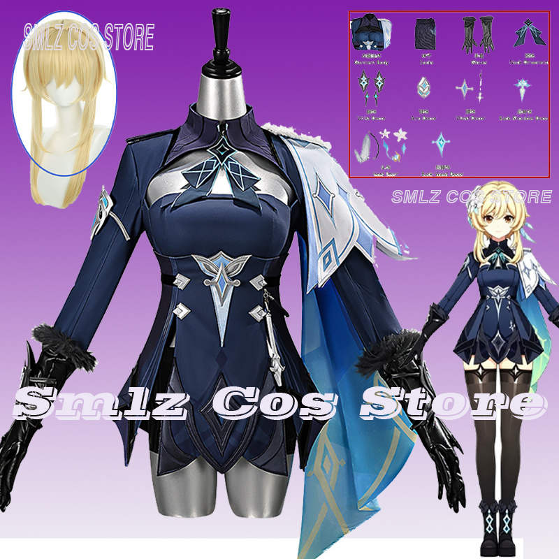 Prop Para Cosplay - 2026年原神トラベラー・ルミネコスプレ衣装スネジナヤ衣装小道具ウィッグセットハロウィンパーティープレイユニフォーム