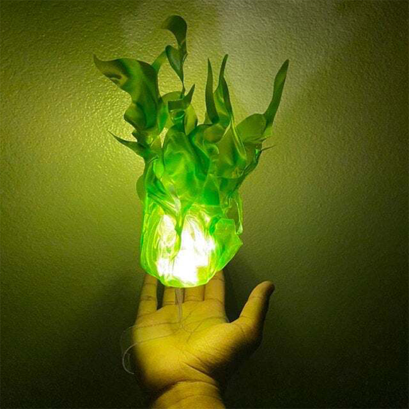 Cosplay Fireball Prop - ハロウィン用浮遊火球プロップ、リアルな偽火効果、再利用可能なコスプレパーティーデコレーション、創造的な雰囲気を演出するアクセサリー