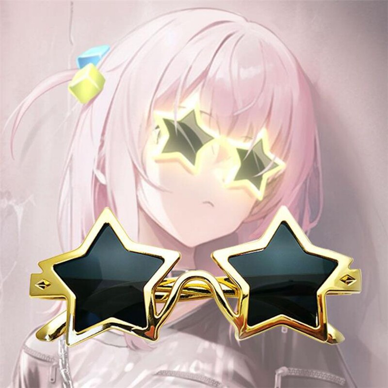 Free Cosplay Prop Patterns - アニメ「ゴトウ・ホリト」コスプレ用星柄サングラス、かわいいロールプレイ用小道具、アクセサリー、ユニセックス、ハロウィン・カーニバル・パーティー用