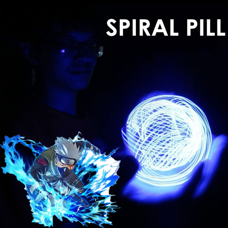 Cosplay Fireball Prop - うずまきナルトのコスプレ用、回転する浮遊式スパイラルボールおもちゃ、光る小道具、うちはサスケのユニークなおもちゃ、お祭りやパーティーのプレゼントに。