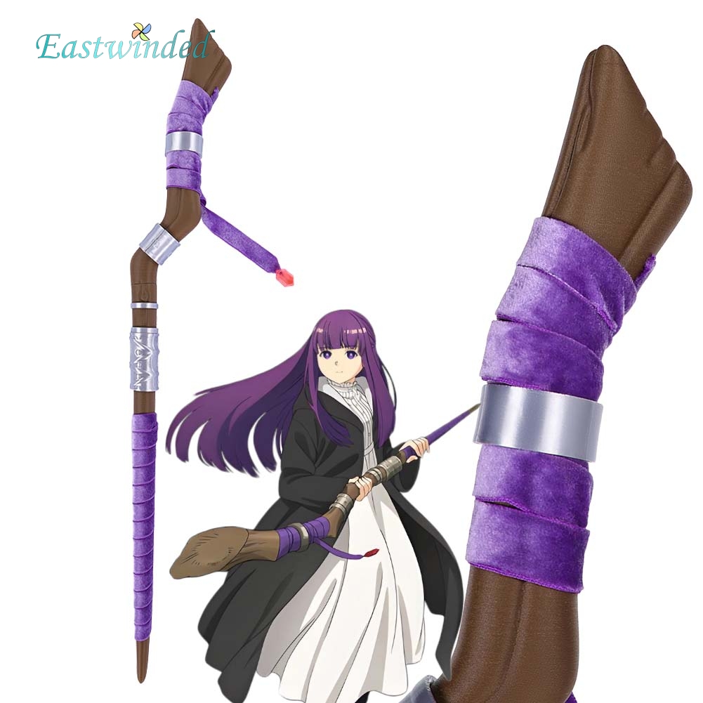 Frieren Cosplay Prop - アニメ「フリーレン・フェルン」コスプレスタッフコスチュームアクセサリー紫の杖スティックセプター小道具装飾品ハロウィンカーニバルパーティー