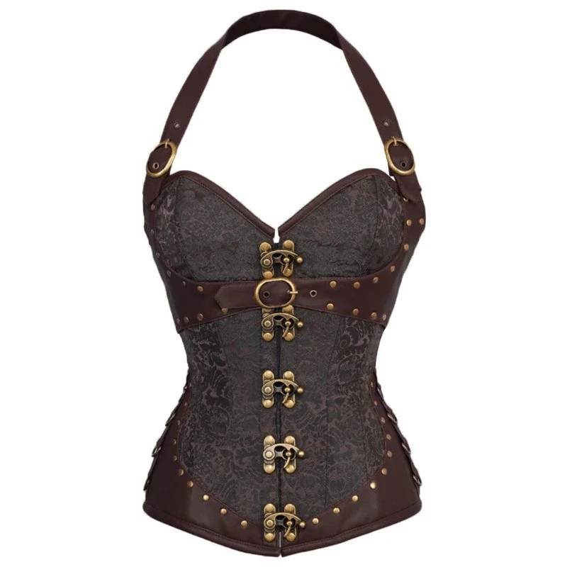 スチームパンク コルセット トップ スチールボーン コルセッ - Boning Corset Steel のレビューと価格
