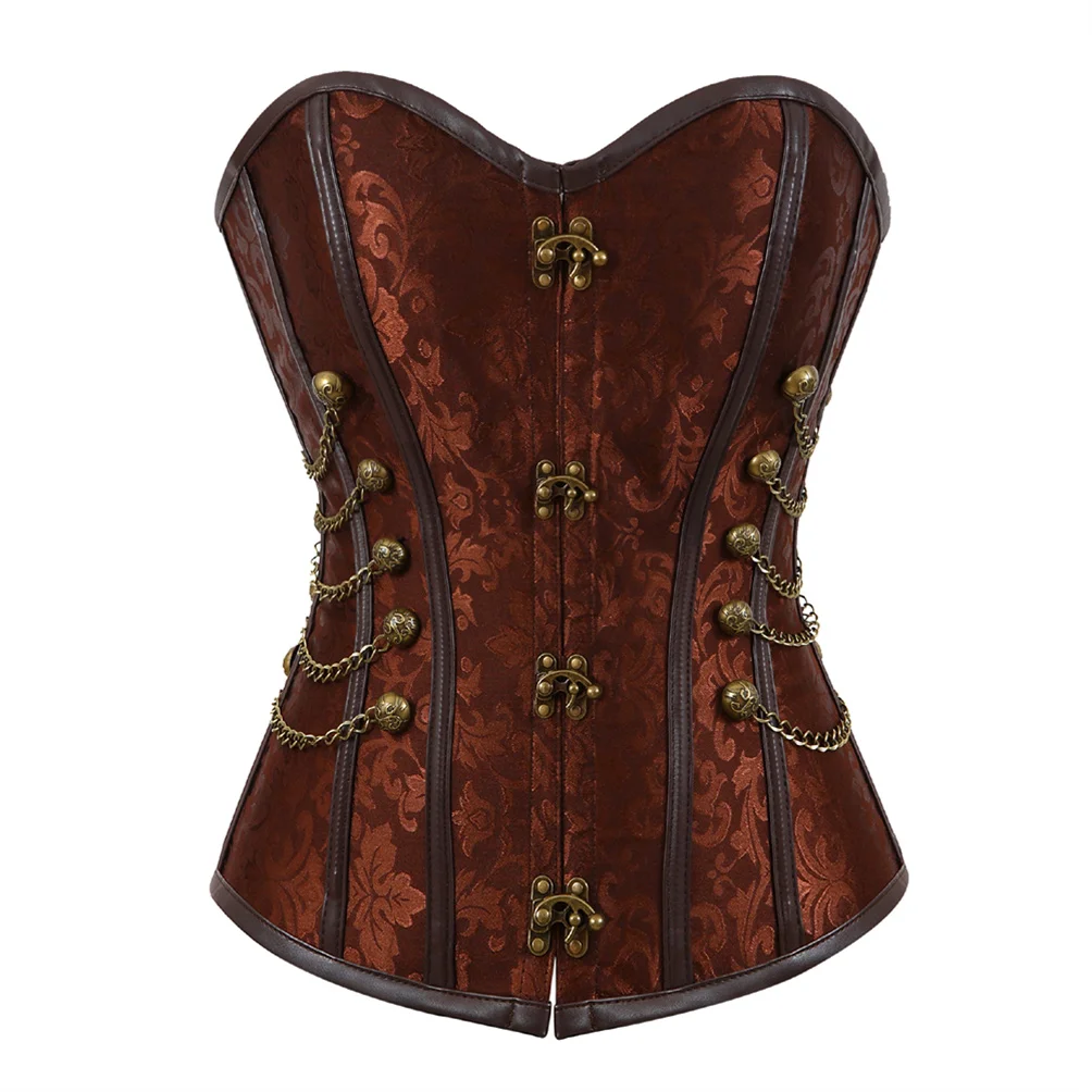 レディースコルセット スチームパンクコルセット 女性用 フェ - Boning Corset Steel のレビューと価格