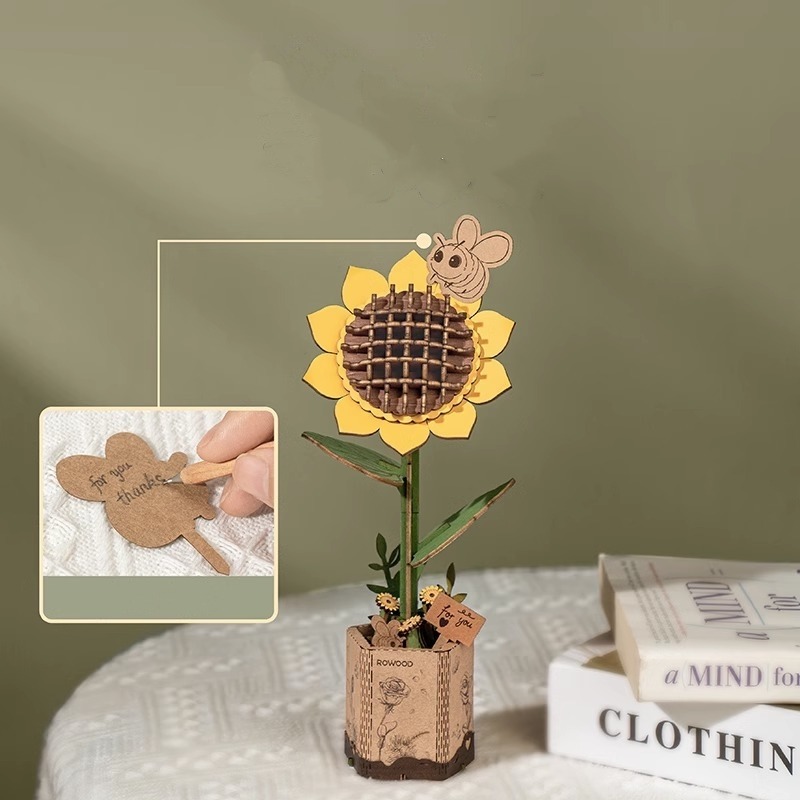組み立て式ブロック鉢植え花モデル DIY組み立てキット 多彩 - Cosplay Prop Building のレビューと価格