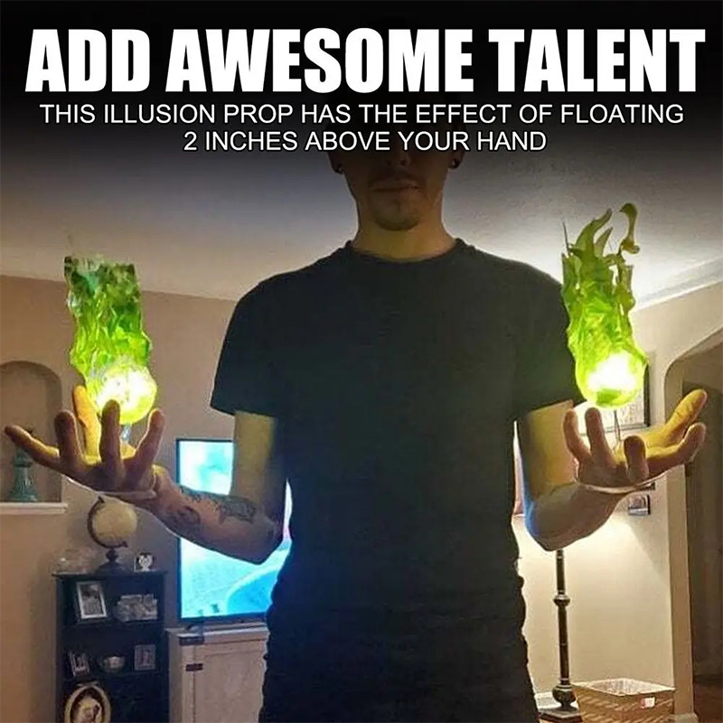 ハロウィン用浮遊火球プロップ、リアルな偽火効果、再利用可能な - Cosplay Fireball Prop のレビューと価格