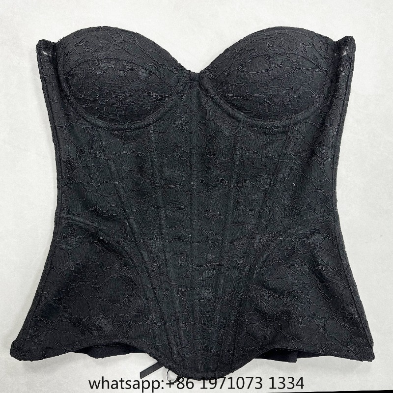 女性用レースコルセットビスチェオーバーバスト高級ボディースウ - Boning Corset Steel のレビューと価格
